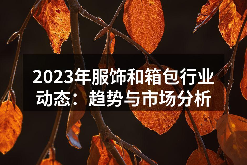 2023年服饰和箱包行业动态：趋势与市场
